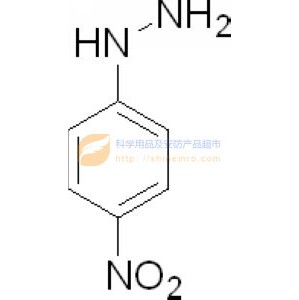 4-硝基苯肼，4-Nitrophenylhydrazine，AR,≥98.0%,含30%水作为稳定剂，25G，25  100-16-3
