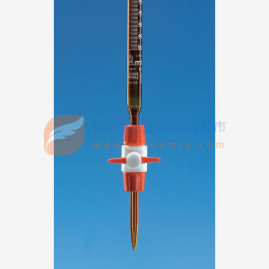 组装式滴定管，PTFE滴定阀，SILBERBRAND， 棕色，50:0.1 ml，Schellbach stripes标记