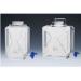 矩形细口大瓶（带放水口），聚碳酸酯；聚丙烯放水口和螺旋盖，20L容量